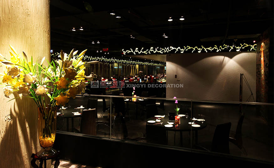 香江匯時尚餐廳2000平用餐區裝修設計實景圖