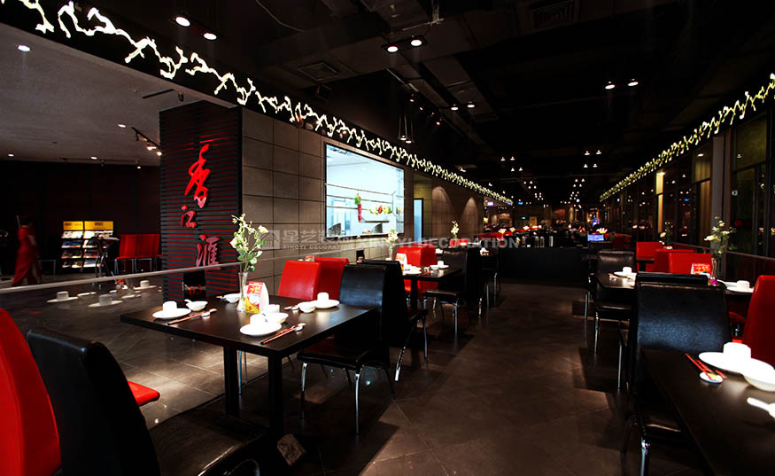 香江匯時尚餐廳2000平用餐區裝修設計實景圖