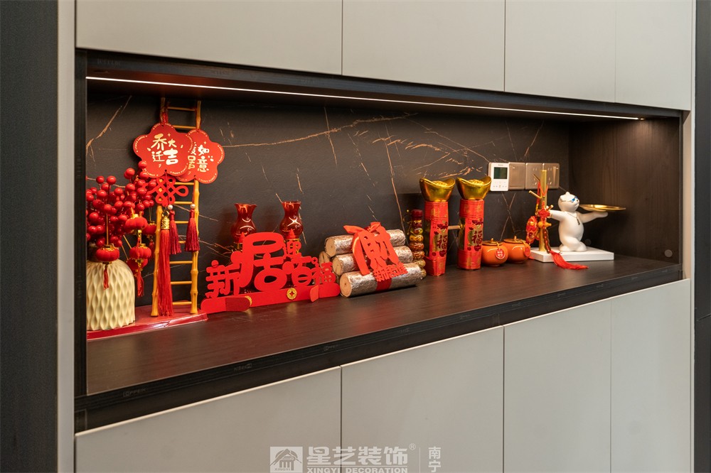 保利領譽府132平現代簡約入戶裝修實景